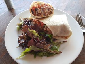 Vegan breakfast burrito at Anonymous in Blackheath