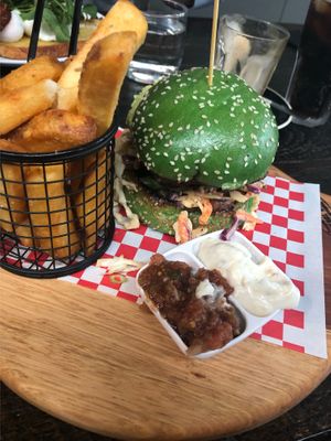 Vegan burger - absolutely delicious  at Earthbound Bolton in Eltham