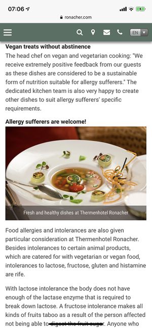 Everyday a special vegan menu at Das Ronacher in Spittal An Der Drau