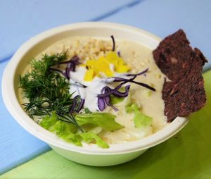 Raw soup at Veggie Bar in Minsk