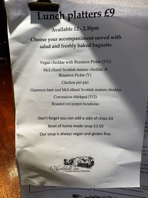 Lunch menu  at Whistlefield Inn in Dunoon