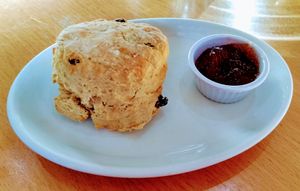 Spiced apple and sultana scone at Boyndie Visitor Centre in Banff