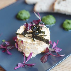 Vegan salmon cream at The Sly Fox in Edinburgh