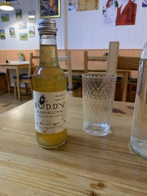 matcha kombucha 🤤 #Veganuary at The Sly Fox in Edinburgh