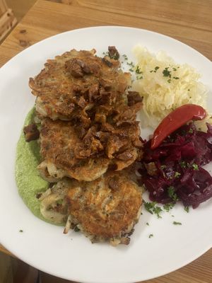 Potato pancakes   at The Sly Fox in Edinburgh