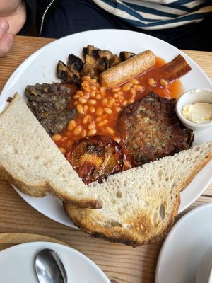 The veggie breakfast   at The Sly Fox in Edinburgh