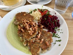 Potato pancakes  #Veganuary at The Sly Fox in Edinburgh