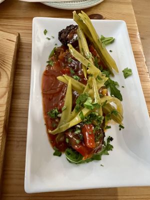 Cabbage balls  #Veganuary at The Sly Fox in Edinburgh