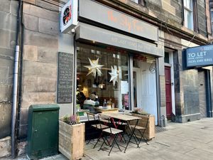 Exterior of cafe  #Veganuary at The Sly Fox in Edinburgh