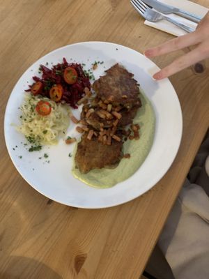 Potato cakes (not GF)  at The Sly Fox in Edinburgh