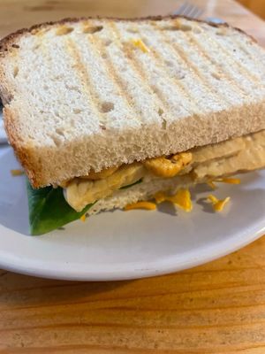 Tempeh and cheese toasted sandwich   at The Sly Fox in Edinburgh