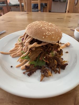 Pulled shiitake sandwich   at The Sly Fox in Edinburgh