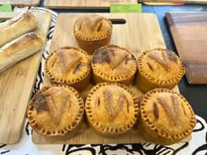 Vindaloo pies   at The Vegan Skinhead in Fochabers