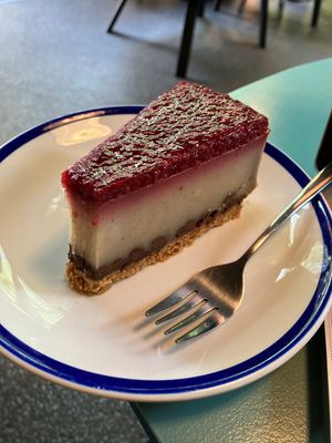 Banana and raspberry cake  at KIRAS - Pylimo in Vilnius