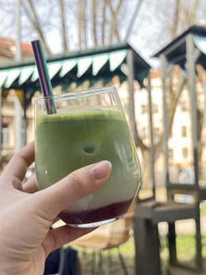 Matcha strawberry latte  at KIRAS - Pylimo in Vilnius