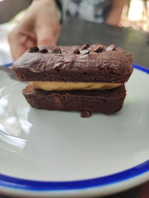 Brownie with peanut butter at KIRAS - Pylimo in Vilnius
