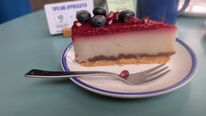 Blueberry cheesecake at KIRAS - Pylimo in Vilnius