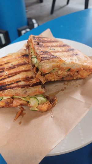 BBQ jackfruit panini at KIRAS - Pylimo in Vilnius