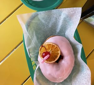 Vegan sex on the Miami Beach golden girls theme donut  at Brewnuts in Cleveland