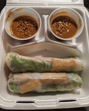 Tofu spring rolls with extra peanut sauce at Pho Country in Carson City