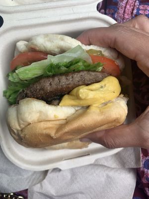 Mushroom burger  at 3 Dot Dash in Tampa