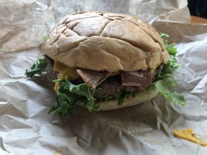 Awaken bacon burger   at 3 Dot Dash in Tampa