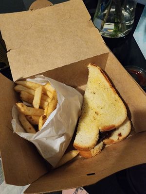 Patty melt with fries at 3 Dot Dash in Tampa