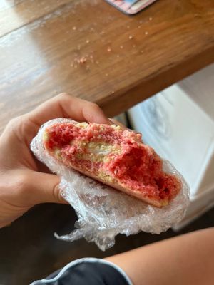 Soft strawberry shortcake cookie at 3 Dot Dash in Tampa