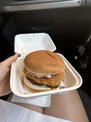 Tampaville Hot Chikn Sandwich  at 3 Dot Dash in Tampa