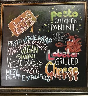 panini options at LA Cafe in Los Angeles