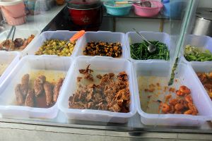 Vegetables and tofu. at Quang Minh in Ho Chi Minh City