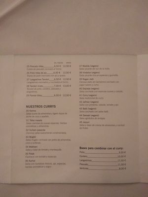 Menú - Página 3 at Omkara in Cartagena