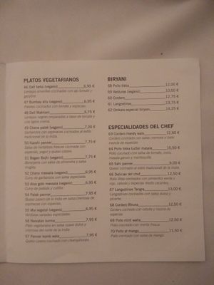 Menú - Página 4 at Omkara in Cartagena