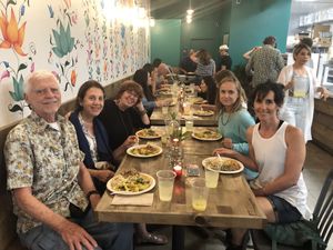 Happy diners at Nourish Wellness Cafe in Costa Mesa