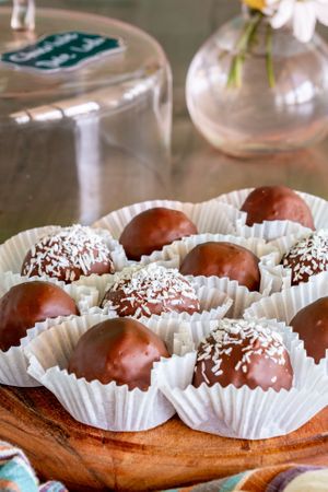 Chocolate Date Balls at Nourish Wellness Cafe in Costa Mesa