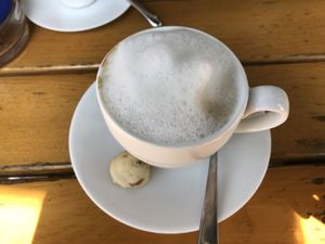 Vegan Cappuccino  at Café Tinki in Neuss