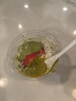 Mango matcha chia pudding  at Bluestone Lane in San Francisco