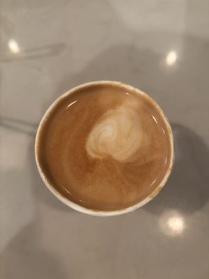 Almond milk flat whitee  at Bluestone Lane in San Francisco