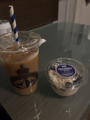 Cold brew, pb oats  at Bluestone Lane in San Francisco