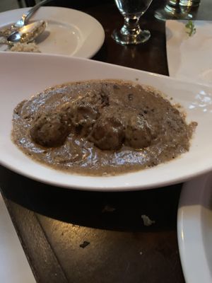 Lotus root kofta. Highly recommend at Malabar Restaurant in Santa Cruz