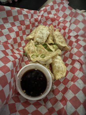 Vegan Kimchi Potstickers  at Osoyami Bar and Grill in Honolulu