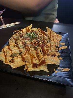 Vegan spicy ahi pokechos  at Osoyami Bar and Grill in Honolulu