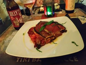 Lasagna vegana at Jolly Roger in Lecce