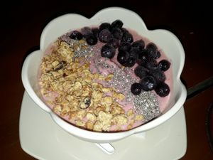 Post work out smoothie bowl at HydeOut Bar & Kitchen in Koh Phangan