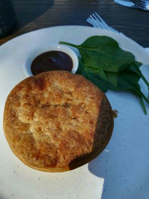 Vegan curry pie at Freestate in Terrigal