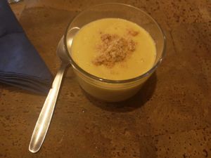 Vegan mango mousse at Casa Rural Ahora in El Colmenar