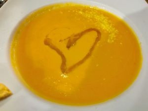 Carrot cream with coconut at Casa Rural Ahora in El Colmenar