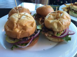 Sliders at Saturn Cafe in Santa Cruz