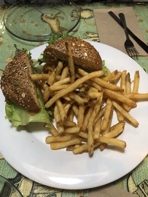 Impossible burger at Saturn Cafe in Santa Cruz