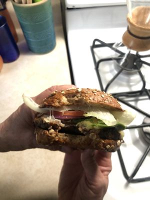 Cali burger at Saturn Cafe in Santa Cruz